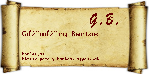 Gömöry Bartos névjegykártya